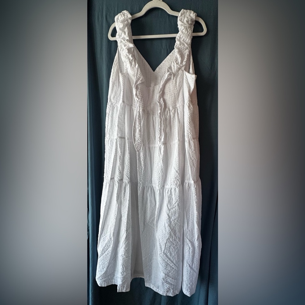 Old Navy White Textured Dress Size XXL - Picture 2 of 5